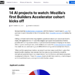 注目すべき 14 の AI プロジェクト: Mozilla 初の Builders Accelerator コホートが開始