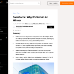 Salesforce: AI の勝者ではない理由 (NYSE:CRM) | Seeking Alpha