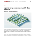Openaiが米国の大規模データセンターを提案