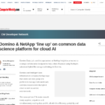 Domino と NetApp がクラウド AI 向け共通データ サイエンス プラットフォームで提携