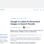 Google、検索結果でAI生成画像にラベルを付ける