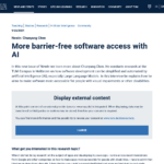 AI によるソフトウェア アクセスのバリアフリー化 – TUM