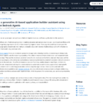Amazon Bedrock エージェントを使用して AI ベースの生成アプリケーションビルダーアシスタントを作成する | AWS Machine Learning ブログ