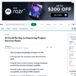 AIはプロジェクトの成功率向上の鍵となるかもしれない