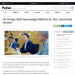 LG Group chief encourages R&D in AI, bio, clean tech sectors – 毎日経済 英語ニュースパルス(Pulse)