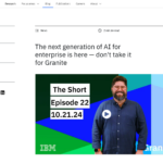企業向け次世代 AI が登場 — これを Granite と見なさないでください – IBM Research