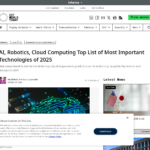 AI、ロボット工学、クラウドコンピューティングが2025年の最も重要なテクノロジーのトップに