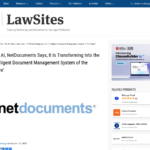 NetDocuments は AI によって「未来のインテリジェントな文書管理システム」へと変貌を遂げつつあると語る | LawSites