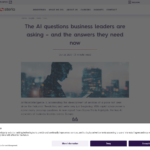 ビジネスリーダーが抱くAIに関する疑問と、今必要な答え