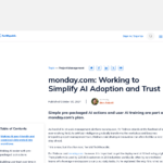 monday.com: AI の導入と信頼を簡素化するための取り組み