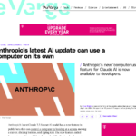 Anthropic の最新 AI アップデートでは、コンピューターを単独で使用できる – The Verge