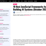 AI システム構築に最適な JavaScript フレームワーク 10 選 (2024 年 10 月) – Unite.AI