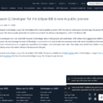 Eclipse IDE 向け Amazon Q Developer がパブリックプレビューに登場 – AWS