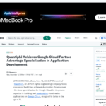 Quantiphi がアプリケーション開発における Google Cloud パートナー アドバンテージ スペシャライゼーションを取得
