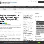低レイテンシと高スループットを実現する LLM 推論用の CPU メモリのプーリング (UC Berkeley)