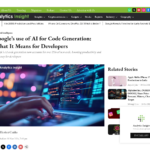Google のコード生成における AI の活用: 開発者にとっての意味