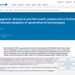 キャップジェミニ、ミストラル AI、マイクロソフトが連携し、生成型 AI テクノロジーの導入をさらに加速 – キャップジェミニ