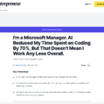 AI が Microsoft マネージャーの 1 日をどのように変えたか: ワークフロー、コーディング | Entrepreneur