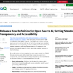OSI がオープンソース AI の新しい定義を発表、透明性とアクセシビリティの標準を設定 – InfoQ