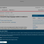医療における大規模言語モデルの前進への道は開かれている | npj Digital Medicine