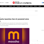 Meesho、Gen AI搭載の音声ボットをリリース