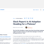 Slack レポート: AI の導入は停滞に向かっているのか?