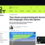 あなたの夢のプログラミングの仕事にはこの言語が必要、すべてのサイトが同意 | ZDNET