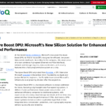 Azure Boost DPU: クラウド パフォーマンスを強化する Microsoft の新しいシリコン ソリューション – InfoQ