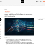 Adobe と Microsoft AI が協力して ERP 機能を強化