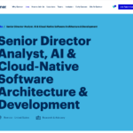 シニア ディレクター アナリスト、AI およびクラウドネイティブ ソフトウェア アーキテクチャ & 開発 (リモート – 米国、リモート – 米国、アメリカ合衆国) | Gartner キャリア