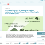 AIアクションサミット：パリ平和フォーラムがAIプロジェクトの募集に応じて選出した50の革新的なプロジェクト – パリ平和フォーラム