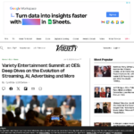 CES のバラエティ エンターテイメント サミット: ストリーミング、AI などのリーダー