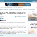 FDA の新しいガイダンスは放射線科の AI ソフトウェアにどのような影響を与えるか: ニーナ コトラー医学博士へのインタビュー、パート 1