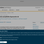 生成型 AI の可能性と落とし穴 | Nature Reviews Psychology