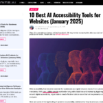 ウェブサイト向け AI アクセシビリティ ツール ベスト 10 (2025 年 1 月) – Unite.AI