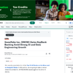 スノーフレーク社（SNOW）は、AIとデータエンジニアリングの急成長に伴いキーバンクの支援を獲得