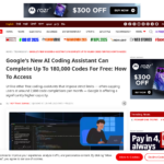 Googleの新しいAIコーディングアシスタントは最大18万のコードを無料で完成できる：アクセス方法