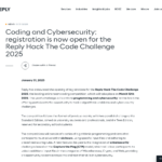 コーディングとサイバーセキュリティ: Reply Hack The Code Challenge 2025 の登録が開始されました | Reply