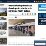 イスラエルのスタートアップ IntellAct がフライトの遅延を最小限に抑える AI プラットフォームを開発 | All Israel News