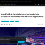 Arm Kleidi が自動車市場に参入し、AI ベースのアプリケーションのパフォーマンスを加速 – Arm Newsroom