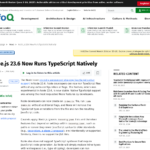 Node.js 23.6 で TypeScript がネイティブに実行可能に – InfoQ