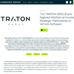 TRATON GROUPとApplied Intuitionが車両ソフトウェアに関する戦略的提携を発表 | フォルクスワーゲン グループ